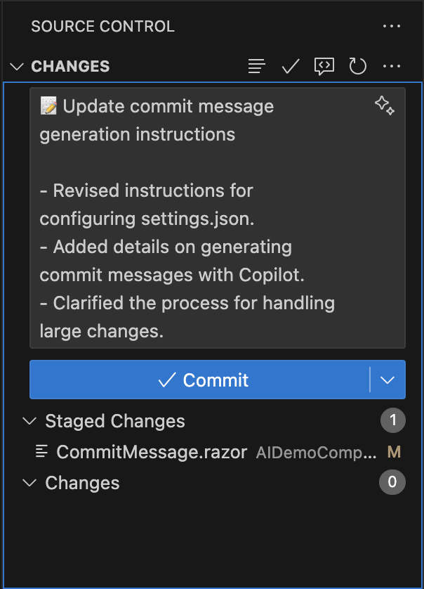Copilot generated commit message