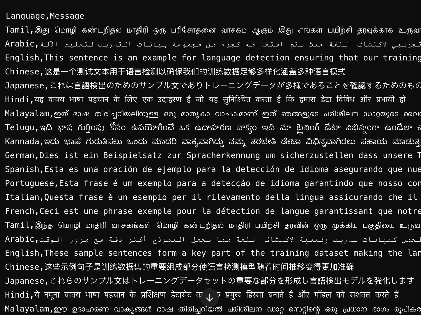 language-detection-data